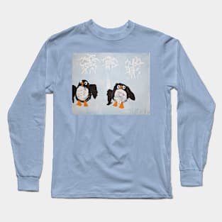 Two Penguins in the Colorful World of Rita's Imagination Long Sleeve T-Shirt